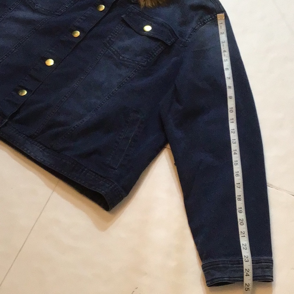 NWT IMAN WOMEN DENIM BLUE WASH LONG SLEEVES JACKET SZ 2XL - Picture 10 of 11